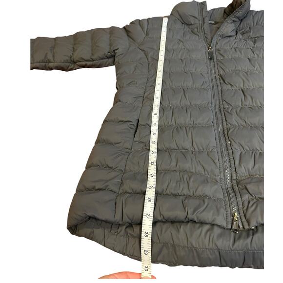 THE NORTH FACE Charcoal Gray Grey 550 Fill Goose Down Puffer Jacket Womens LARGE - Picture 4 of 10